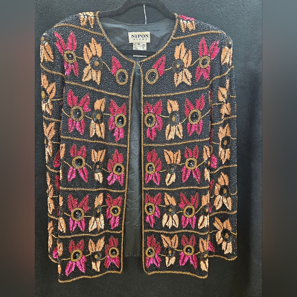 Vintage hand-beaded cardigan